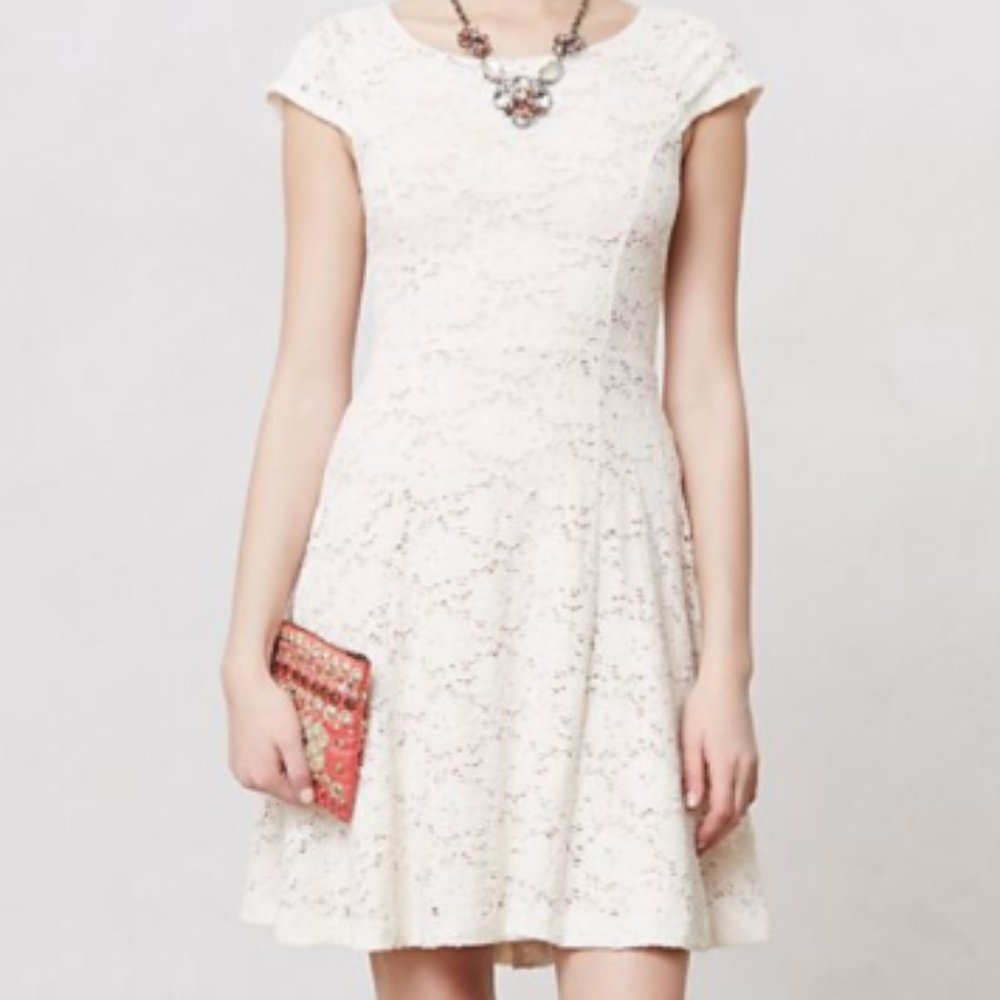 Anthropologie Maeve Daybreak Dress - White Lace